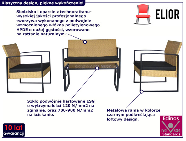 Komplet mebli ogrodowych Kappi