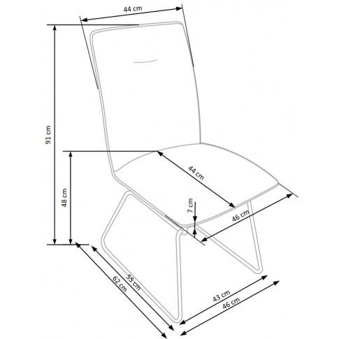 Szczegółowe zdjęcie nr 5 produktu Krzesło w stylu loft Viler 2X - popiel