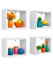 Zestaw białych półek skandynawskich - Sevios w sklepie Edinos.pl