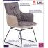 Fotografia Krzesło industrialne z podłokietnikami Viler 3X - popiel z kategorii Krzesła tapicerowane