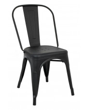 Czarne loftowe krzesło do salonu - Riki 3X w sklepie Edinos.pl