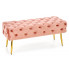 Różowa pikowana ławeczka w stylu glamour Eliso