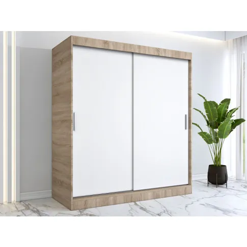 Wizualizacja aranżacji z wykorzystaniem szafy 180 dąb sonoma biały Corina 5X