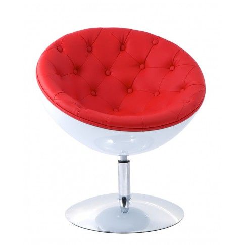 Zdjęcie produktu Fotel obrotowy Dirik - czerwono - biały.