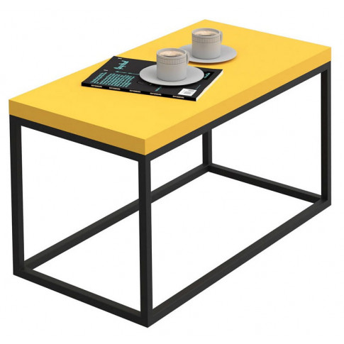 Żółty designerski stolik kawowy Visko