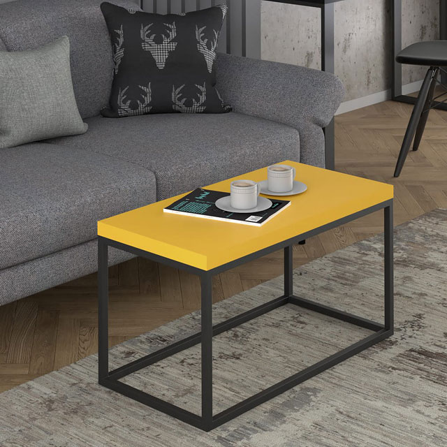 Designerski stolik kawowy z prostokątnym blatem Visko