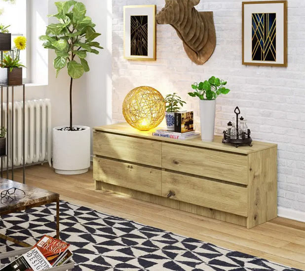 Wizualizacja komody Daria dąb artisan