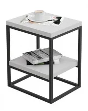 Stolik kawowy wysoki 60 cm z półką Mizo - 4 kolory w sklepie Edinos.pl