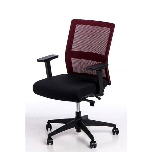 Zdjęcie produktu Fotel biurowy Twilt - czarno - bordowy.