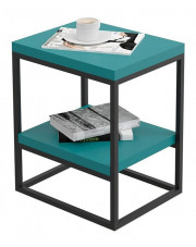 Designerski stolik z półką w stylu loft Mizo - 4 kolory w sklepie Edinos.pl