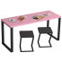 wizualizacja różowego stołu nowoczesnego do salonu emily