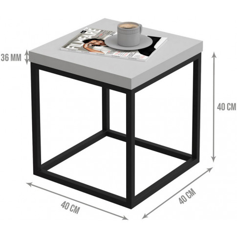 wymiary nowoczesnego stołu kawowego z metalowa podstawa tropez