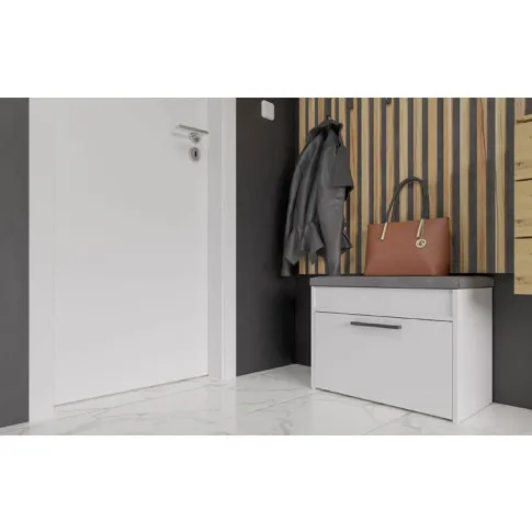 Wizualizacja wnętrza z białą szafką Triso 3X