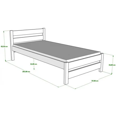 wymiary pojedynczego łóżka dziecięcego 200x90 olda 3x