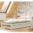 Białe młodzieżowe łóżko pojedyncze z 2 szufladami - Olda 4X 200x90 cm