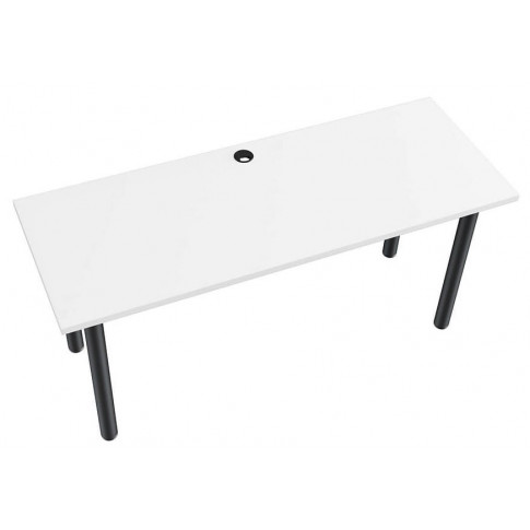 Białe minimalistyczne biurko komputerowe Tarni