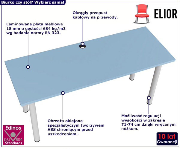 Nowoczesne biurko do komputera młodzieżowe Vezi