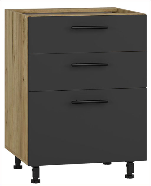 Szafka dolna Vokres 9X w kolorze antracytowym 