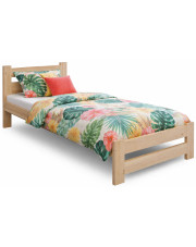 Pojedyncze łóżko drewniane z materacem 80x200 - Berti w sklepie Edinos.pl