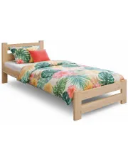 Pojedyncze łóżko drewniane z materacem 80x200 - Berti w sklepie Edinos.pl