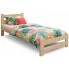 Jednoosobowe łóżko drewniane z materacem 80x200 Berti