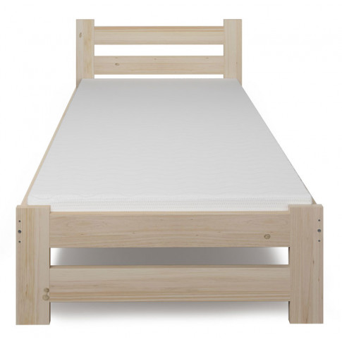 Drewniane łóżko z materacem Zinos