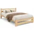 Sosnowe podwójne łóżko z materacem 140x200 Berti
