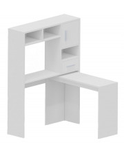 Białe rozkładane biurko z nadstawką - Tafos w sklepie Edinos.pl
