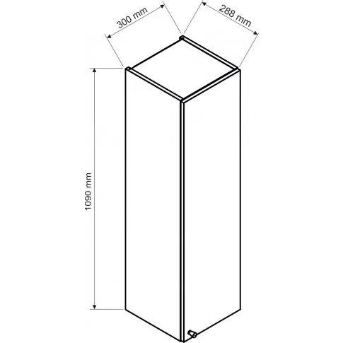 Wymiary górnej szafki łazienkowej słupek Alix 7X