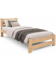 Pojedyncze drewniane łóżko 90x200 - Logis w sklepie Edinos.pl