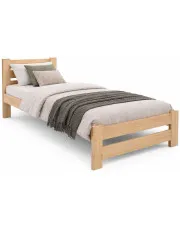 Pojedyncze drewniane łóżko 90x200 - Logis w sklepie Edinos.pl