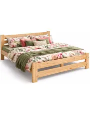 Sosnowe łóżko z materacem 120x200 - Logis w sklepie Edinos.pl