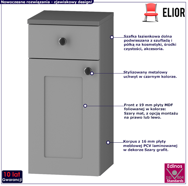 Podwieszana szafka łazienkowa Zipro 3X