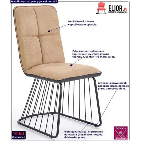 Fotografia Krzesło Enix 3X - beżowe z kategorii Krzesła