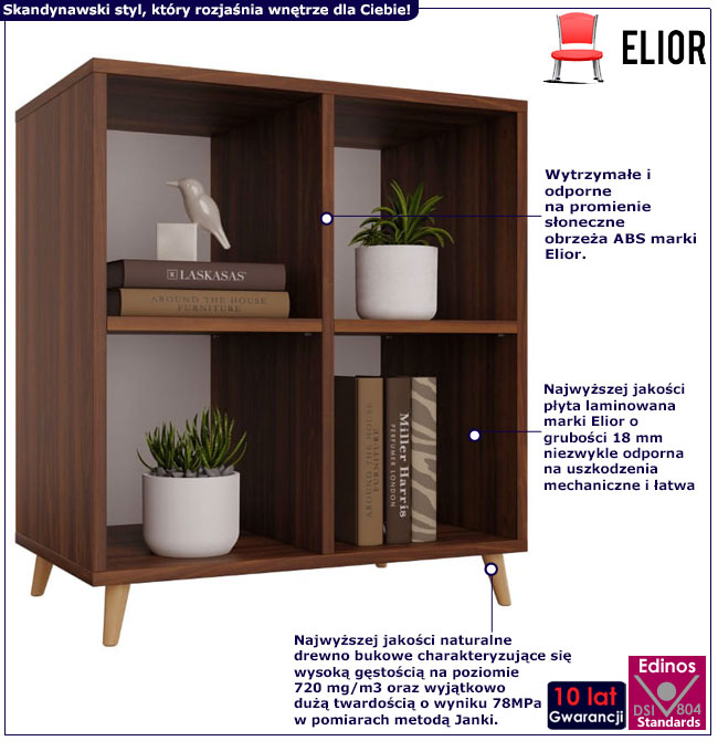 Infografika regału kostka Herion