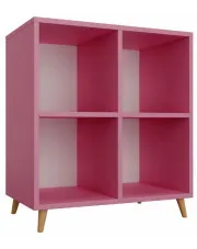 Kwadratowy regał na nóżkach do salonu Herion - 4 kolory w sklepie Edinos.pl