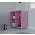 różowy regał młodzieżowy kostka na nóżkach zober