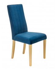 Niebieskie krzesło do salonu - Ladiso w sklepie Edinos.pl