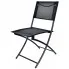 czarne składane krzesło z zestawu ogrodowego firuze