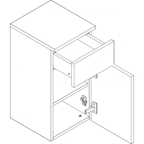 Wnętrze dolnejszafki podwieszanej Misty 3X