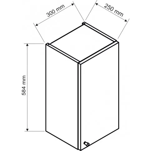 Wymiary górnej szafki łazienkowej Misty 7X