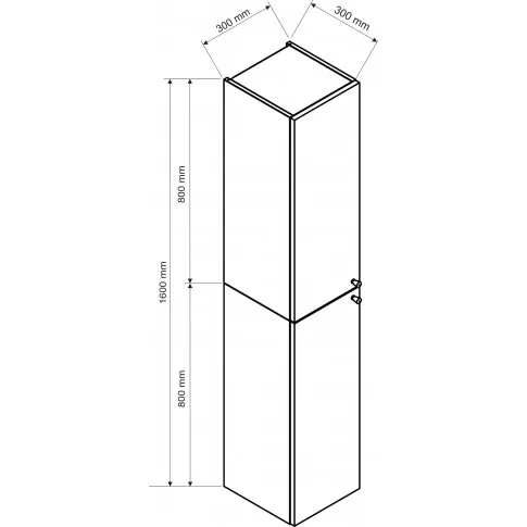 Wymiary górnej szafki słupek do łazienki Misty 8X