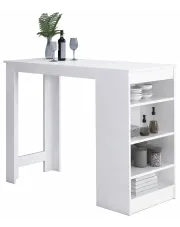 Biały stolik barowy z czterema półkami Sunto w sklepie Edinos.pl