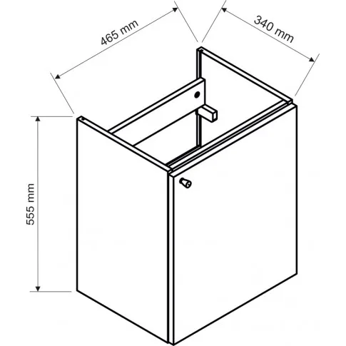 Wymiary szafki umywalkowej Milton 3X