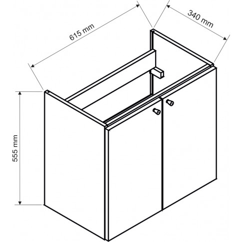 Wymiary dolnej szafki łazienkowej Milton 4X