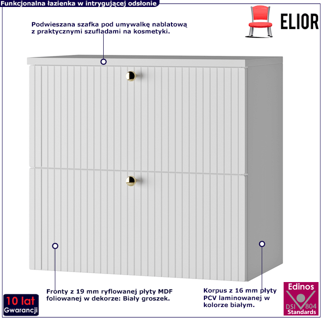 Podwieszana szafka na umywalkę nablatową Nepal 5X