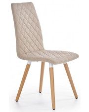 Pikowane krzesło stylowe Corden - beżowe w sklepie Edinos.pl