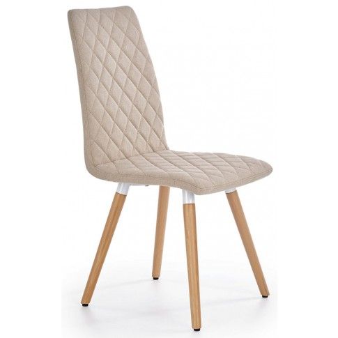 Zdjęcie produktu Pikowane krzesło stylowe Corden - beżowe.