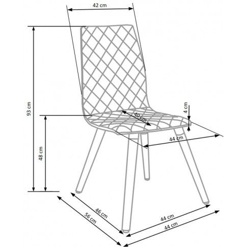 Szczegółowe zdjęcie nr 7 produktu Pikowane krzesło stylowe Corden - beżowe