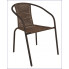 brązowe metalowe tarasowe krzesło Merisa